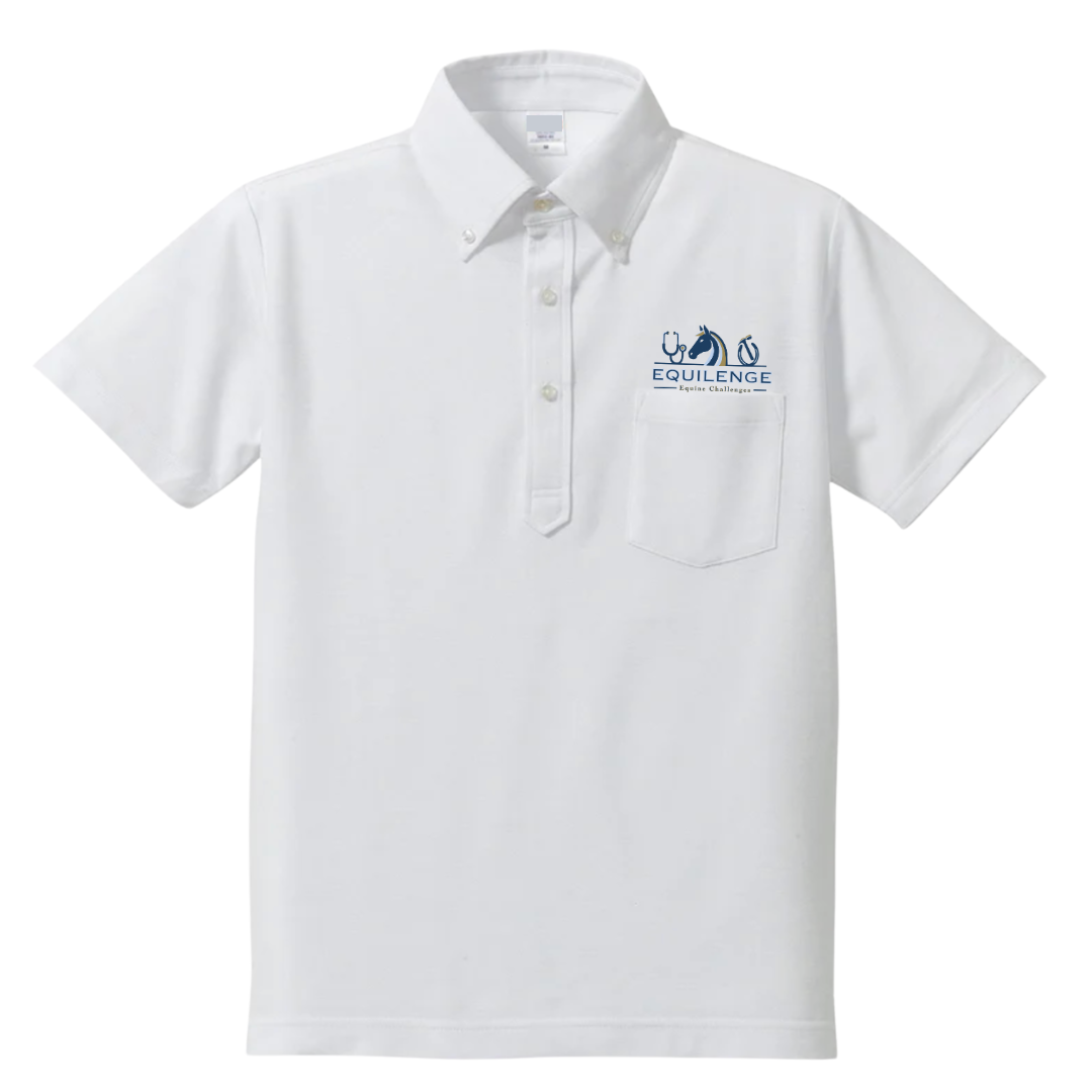 EQUILENGE公式 シンプルポロシャツ【白】