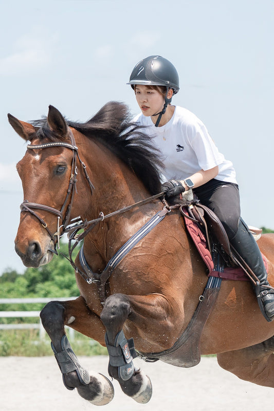 SHOW JUMPING シンプルワンポイント Tシャツ