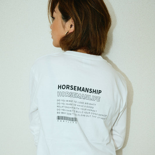 バックプリント ロンT　HORSEMANSHIP/HORSEMANLIFE-2