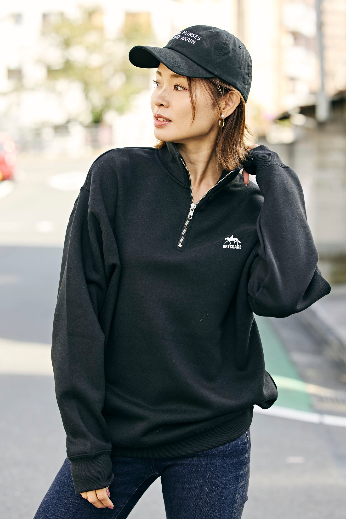 sweat tops｜ 裏起毛Half-Zip Sweatshirt