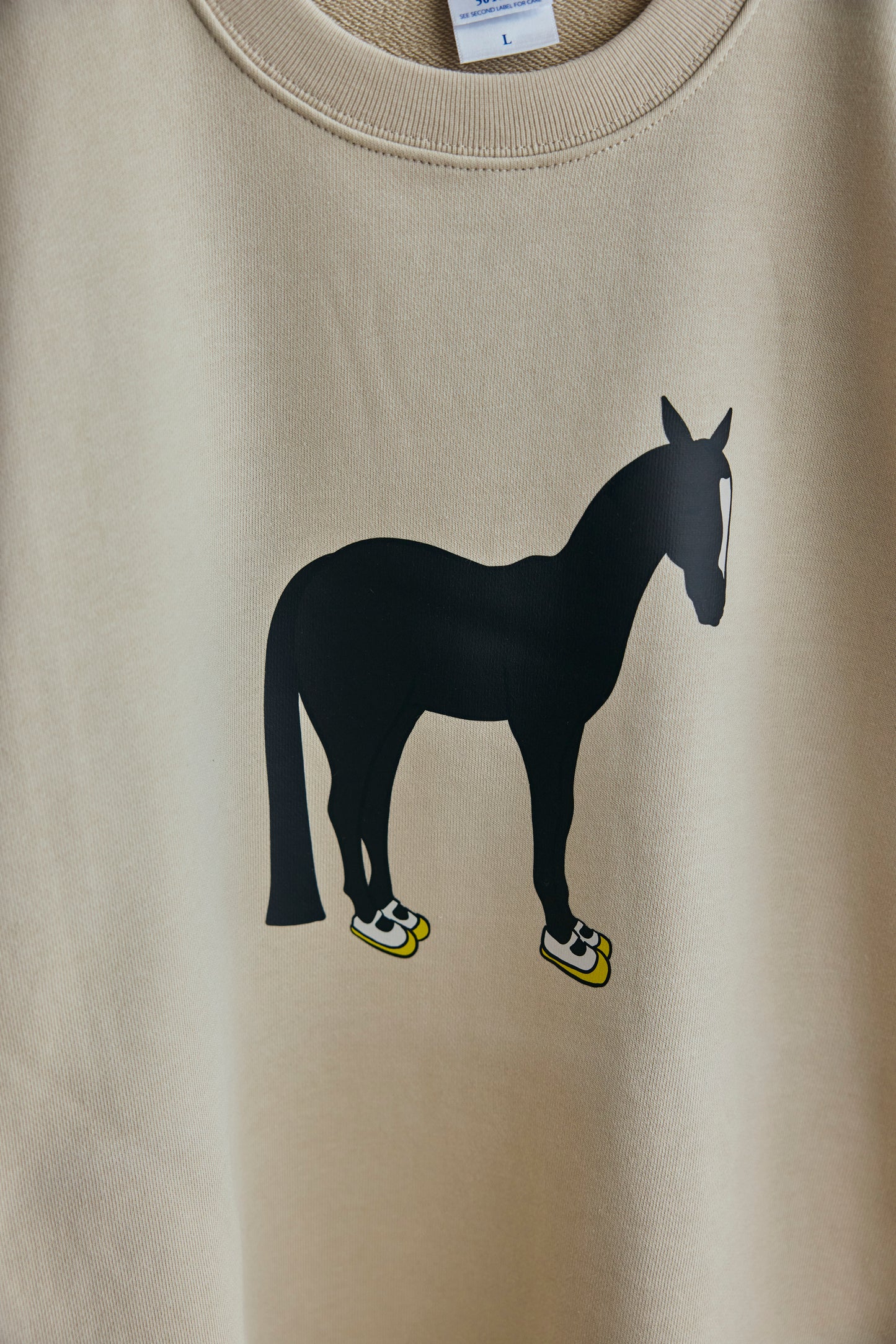 Horse in sandals