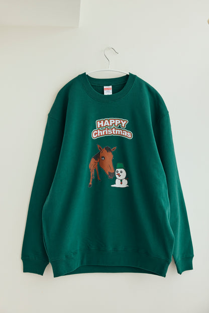 Parent-child coordination ★ Christmas ★ Horse and snowman sweatshirt