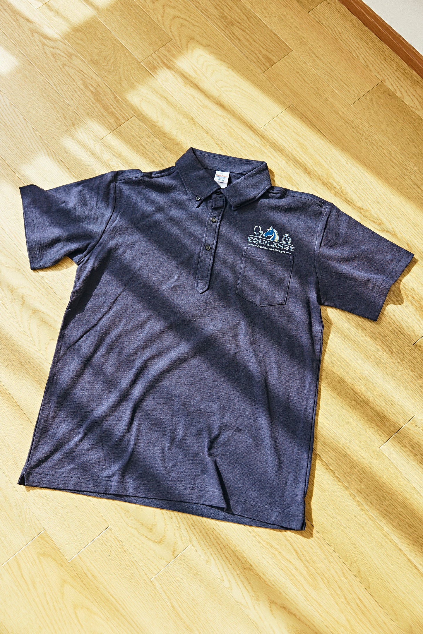EQUILENGE公式　シンプルポロシャツ【ネイビー】
