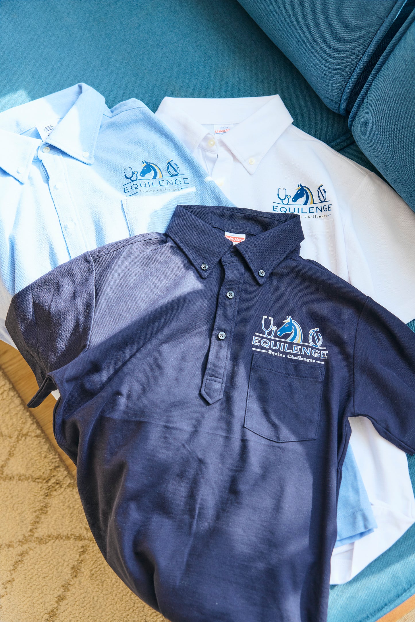 EQUILENGE公式　シンプルポロシャツ【ネイビー】
