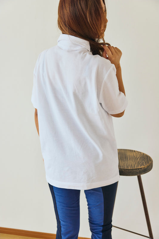 EQUILENGE公式 シンプルポロシャツ【白】