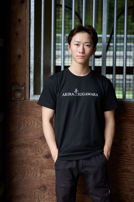菅原明良騎手コラボ　にんじんプレゼントTシャツ2025【黒】