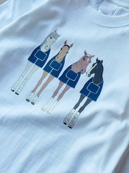 long-sleeve T-shirts|4頭のギャルみのある馬