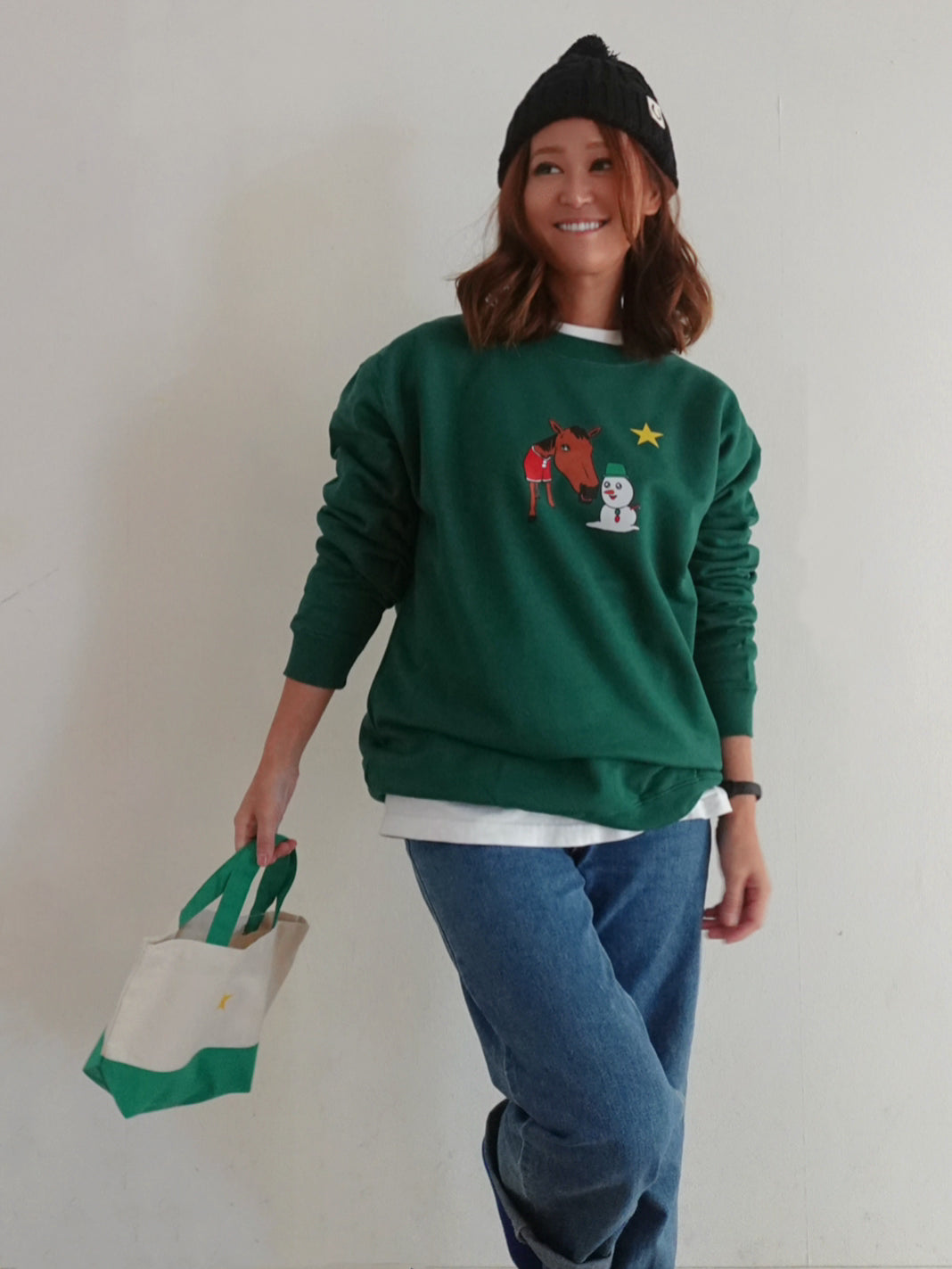 12月20日までの限定商品🎄 ★Christmas★馬と雪だるまのスウェット