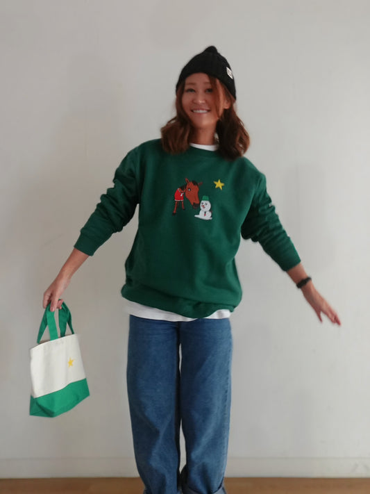 12月20日までの限定商品🎄 ★Christmas★馬と雪だるまのスウェット