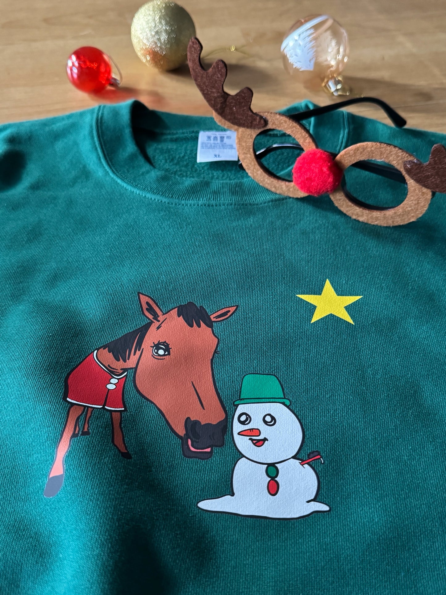 12月20日までの限定商品🎄 ★Christmas★馬と雪だるまのスウェット