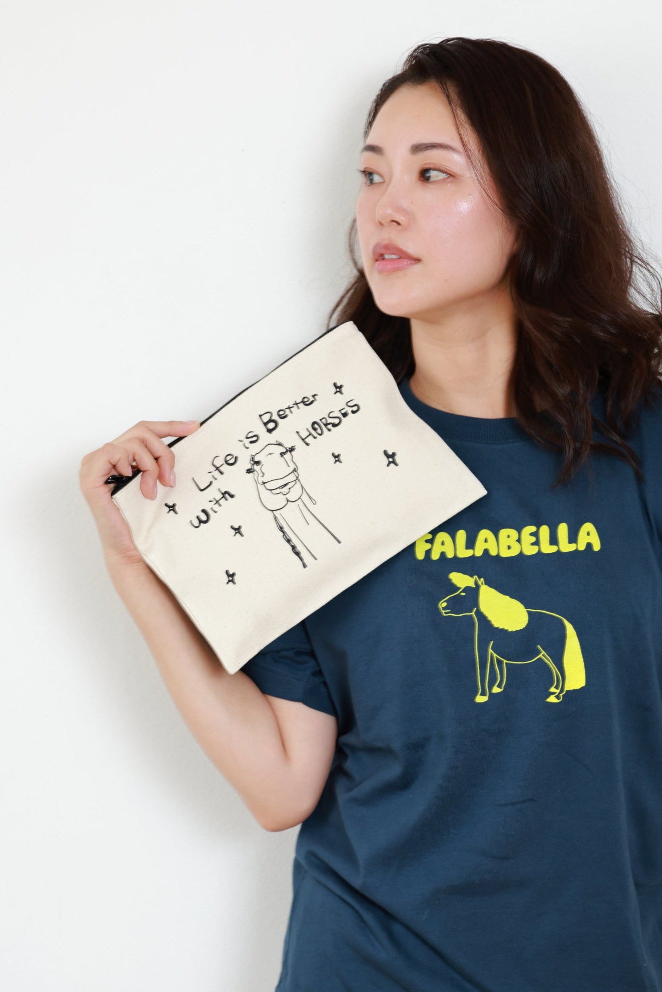 pouch｜Life is Better With Horsesスクエアポーチ