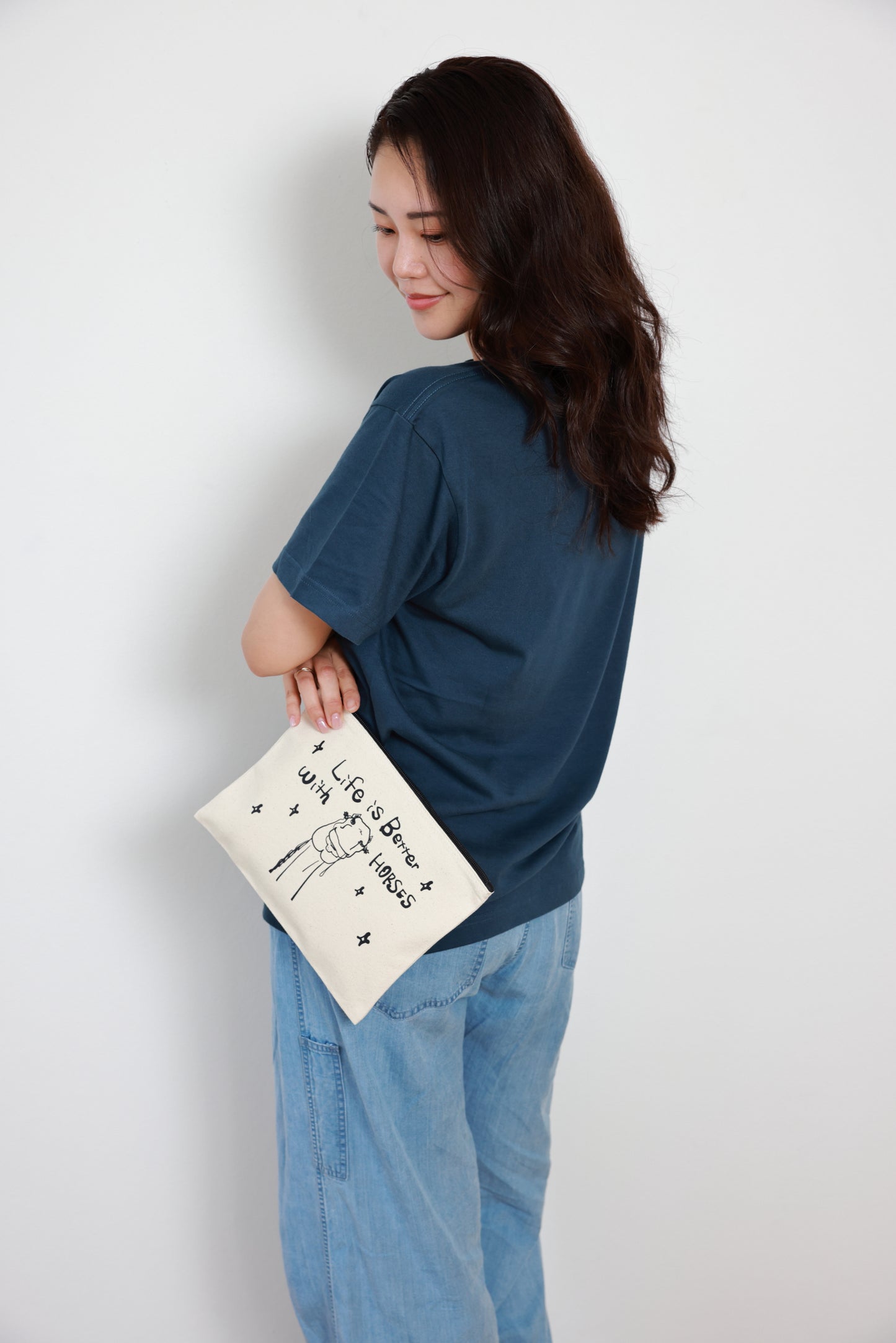 pouch｜Life is Better With Horsesスクエアポーチ